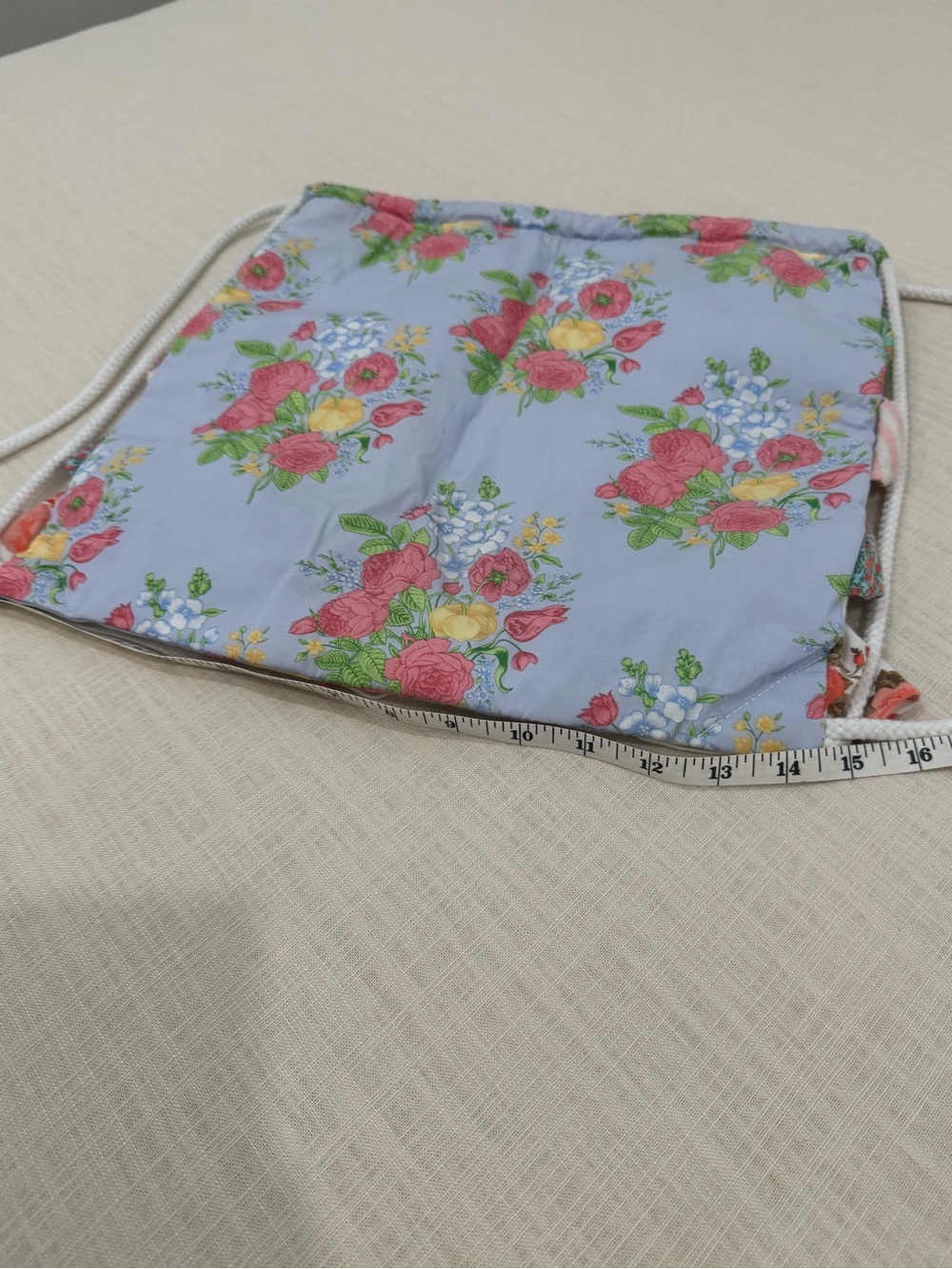 Matilda Jane - Multi-Pattern Floral Ruffle Drawstring Backpack - Picture 5 of 5